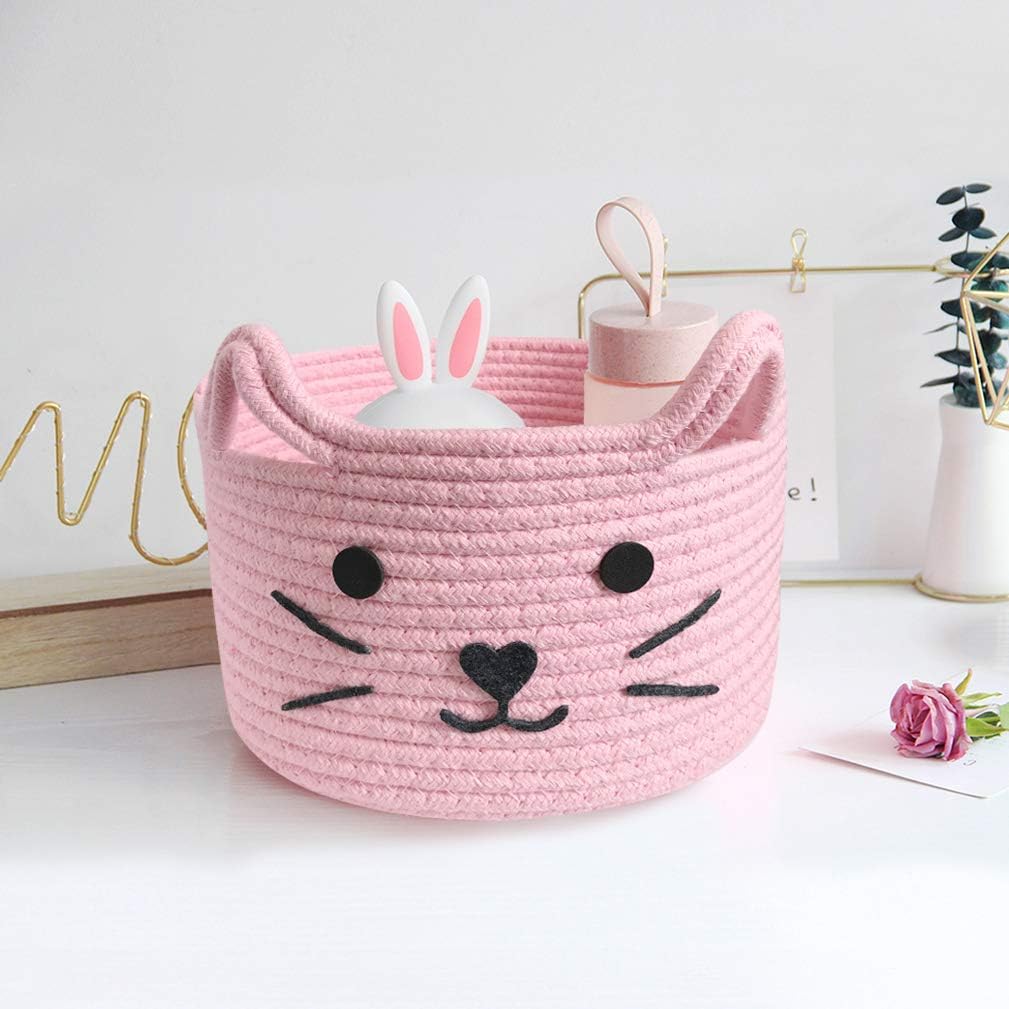 Paniers de Rangement - CottonStorageBaskets™ - Rose - Bien chez soi