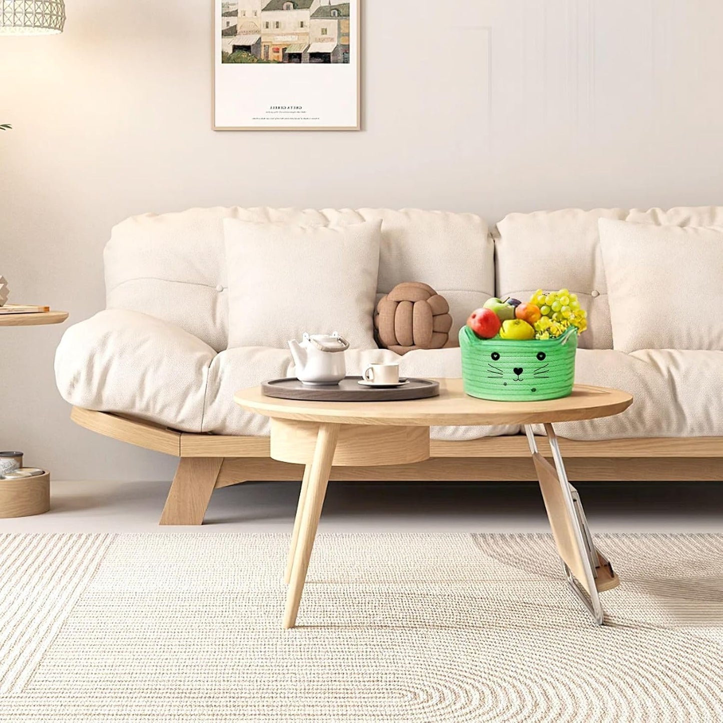 Paniers de Rangement - CottonStorageBaskets™ - Vert - Bien chez soi