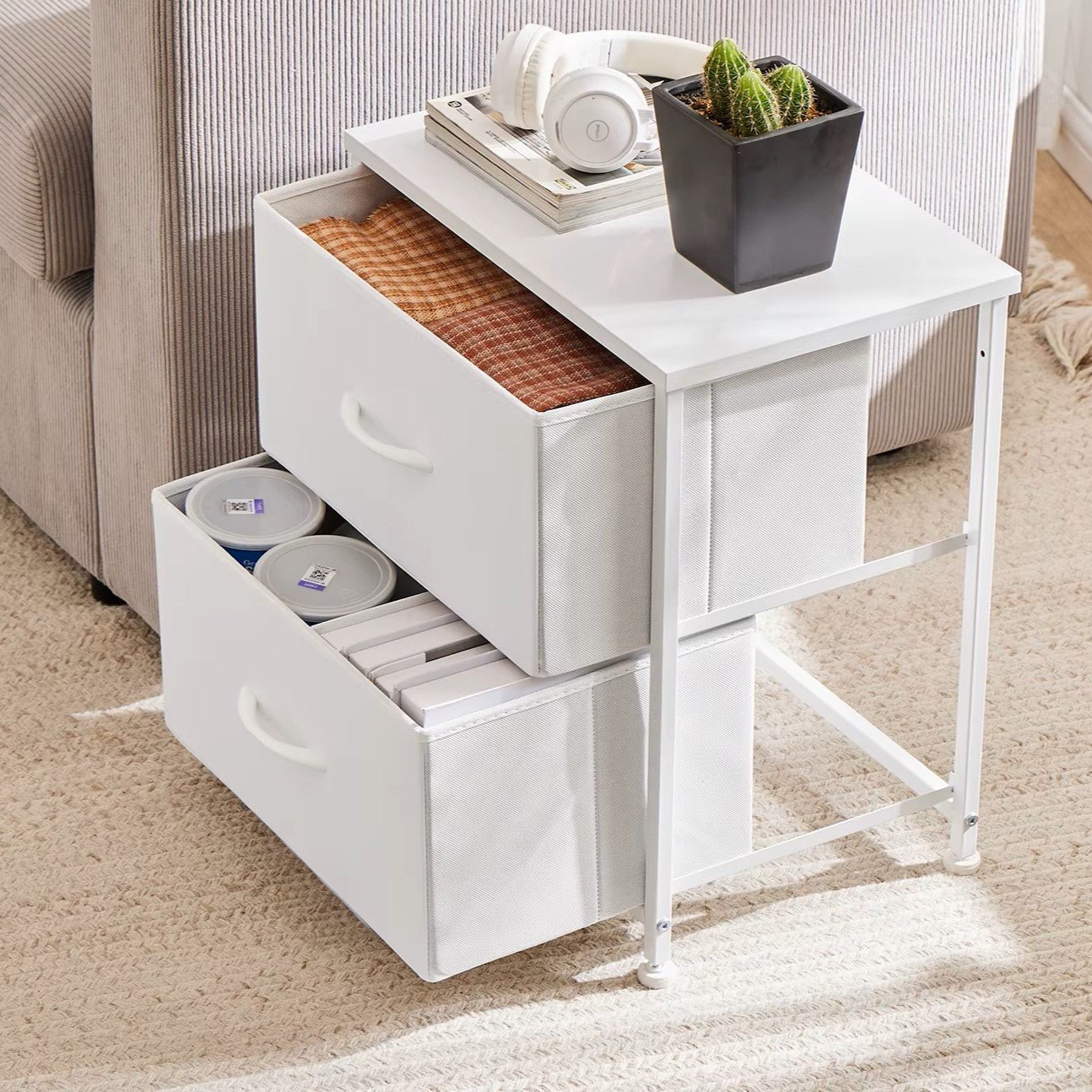 Table de Chevet - JHKCab™ - Blanc - Bien chez soi