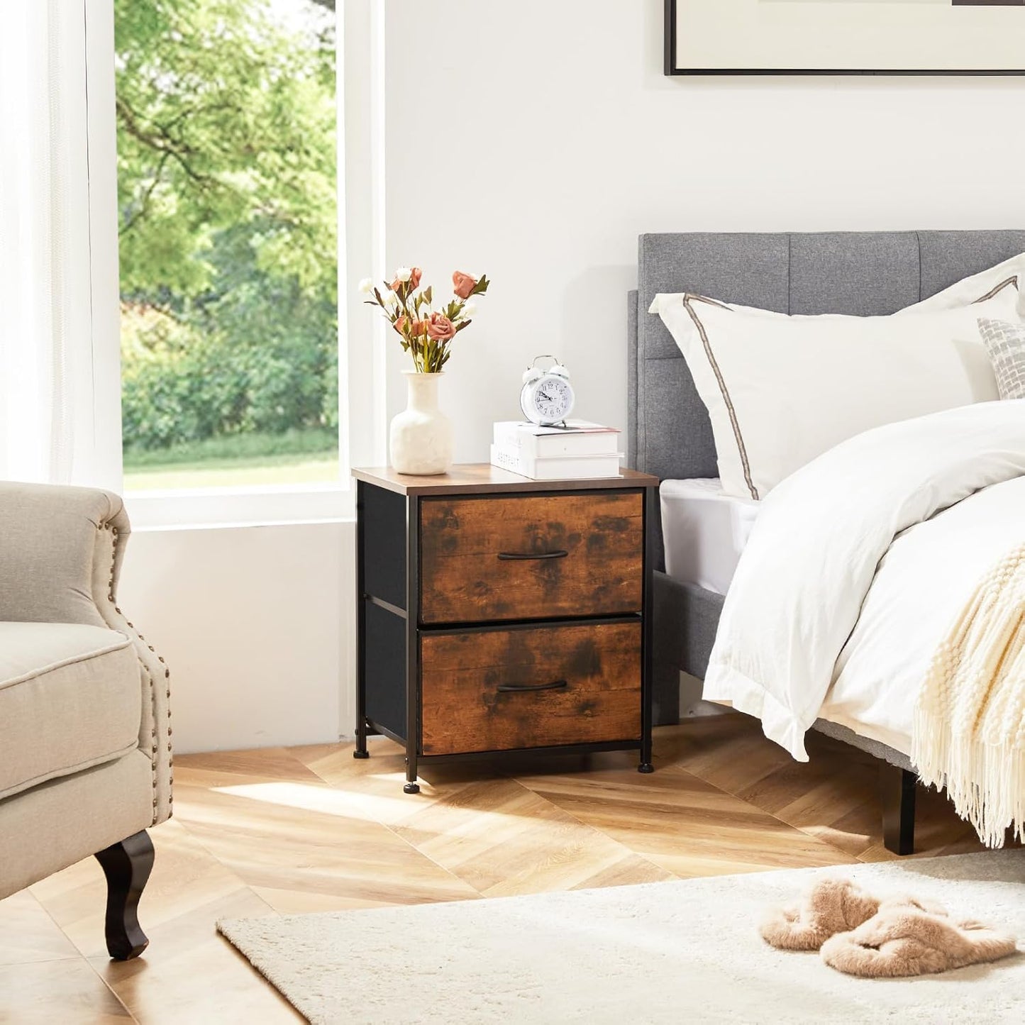 Table de Chevet - JHKCab™ - Brun - Bien chez soi
