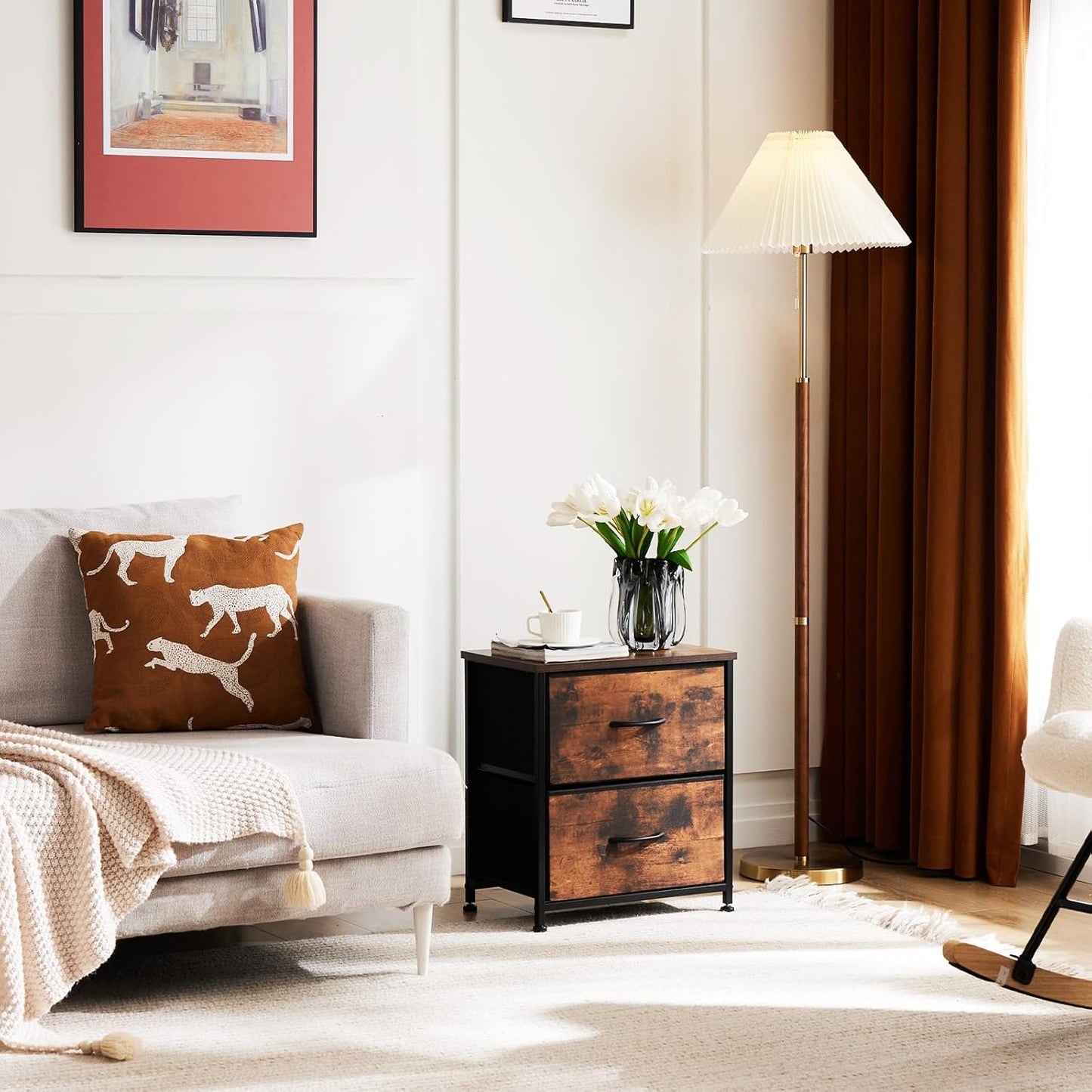 Table de Chevet - JHKCab™ - Brun - Bien chez soi