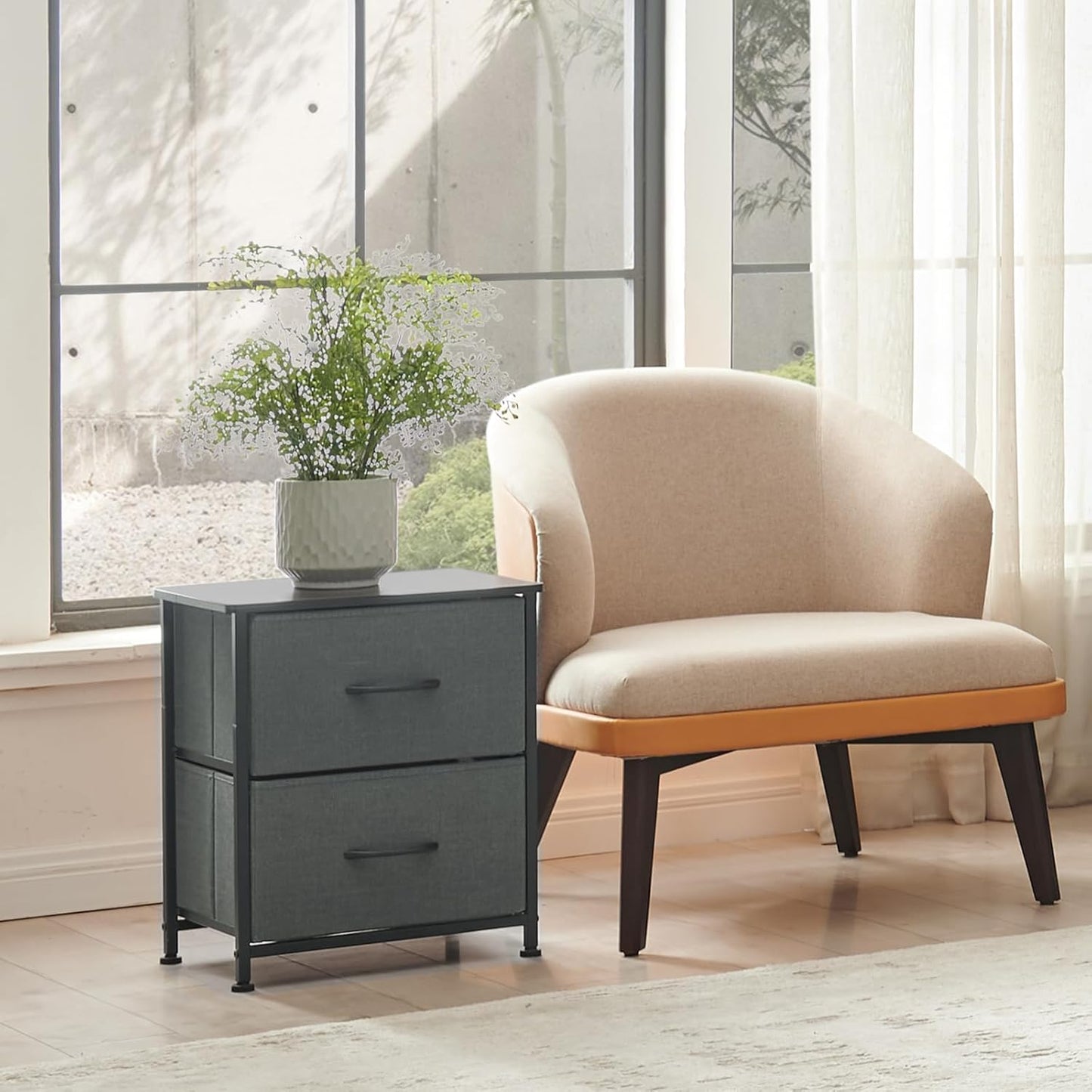 Table de Chevet - JHKCab™ - Gris - Bien chez soi