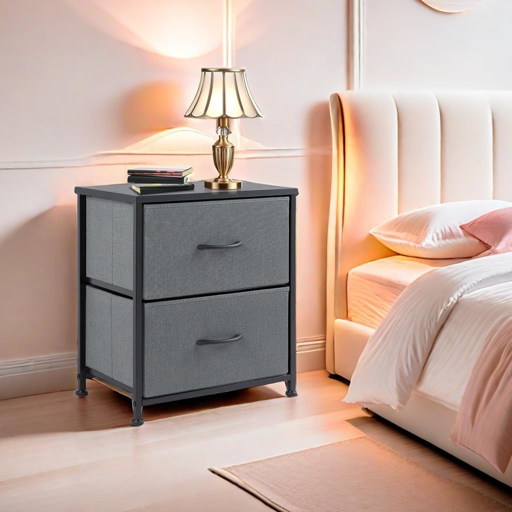 Table de Chevet - JHKCab™ - Gris - Bien chez soi