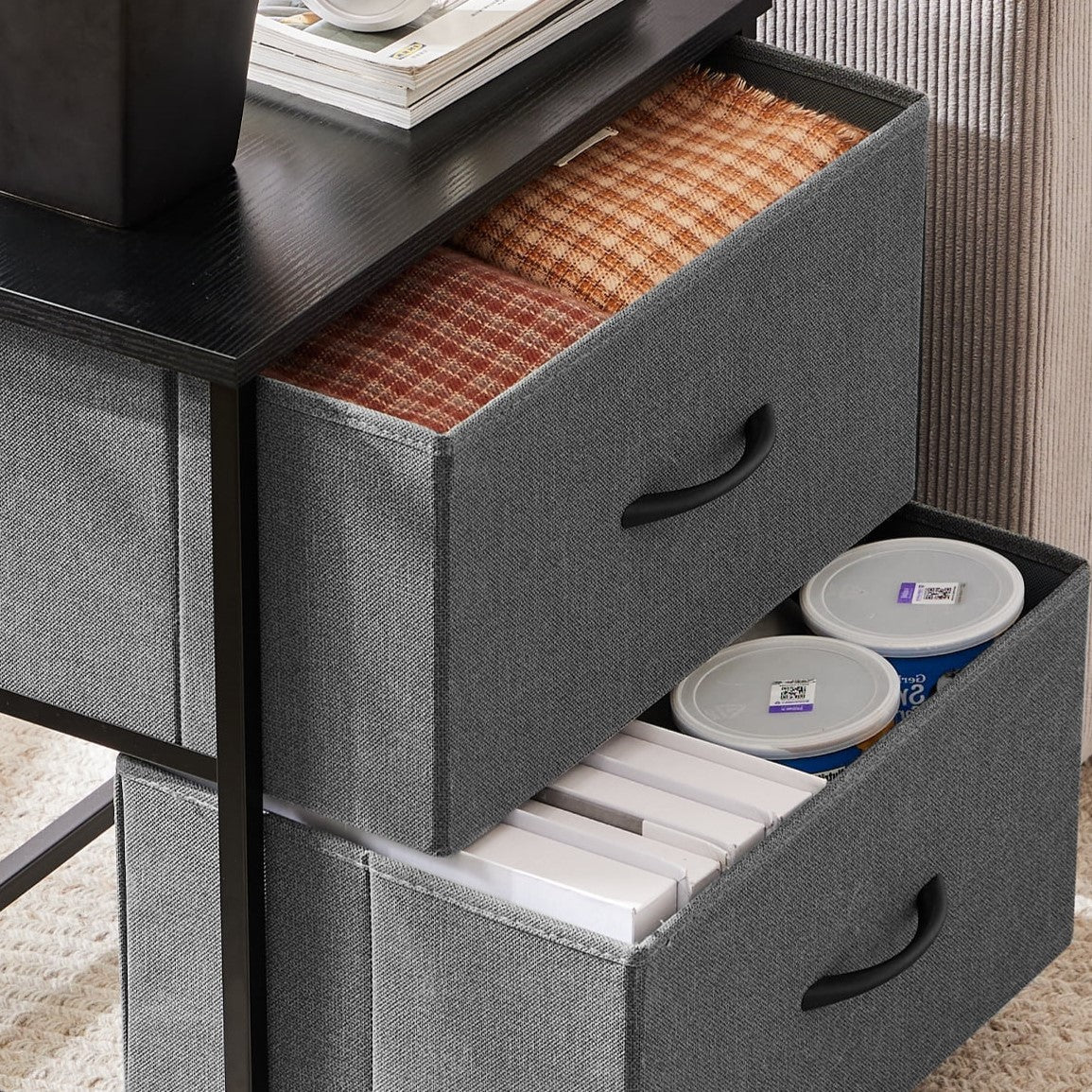 Table de Chevet - JHKCab™ - Gris - Bien chez soi