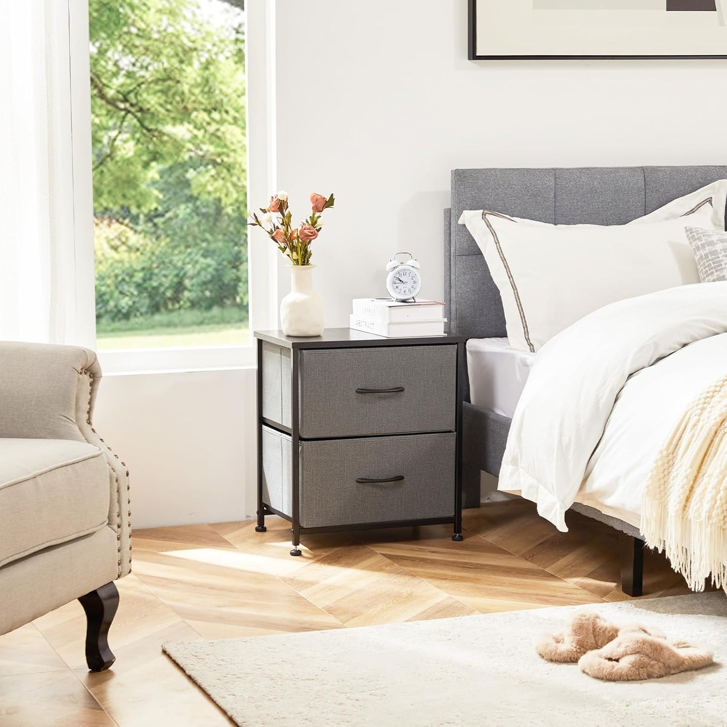 Table de Chevet - JHKCab™ - Gris - Bien chez soi