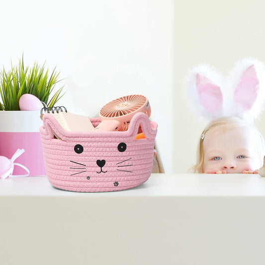 Paniers de Rangement - CottonStorageBaskets™ - Rose - Bien chez soi